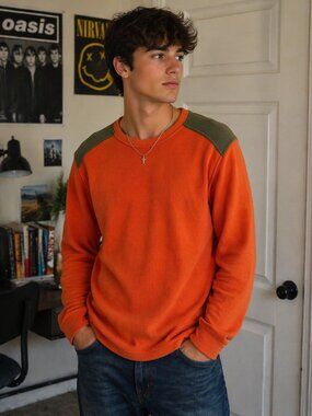 BRAND NEW Champion Orange and Green Long sweatshirt